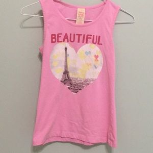 Faded Glory Pink Paris Tank Top